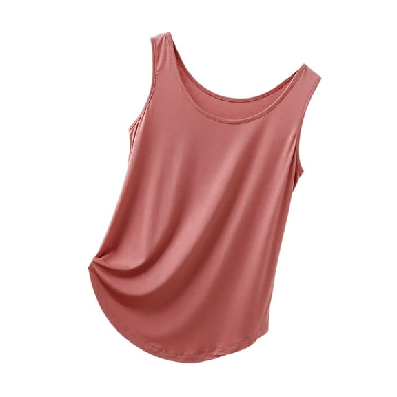 Lixiuxyad Adjustable Strap Tank Tops Women's Casual Round Neck Camisole Tank Top For Home And Leisure Wear Comfortable Stretchy Soft Basic Layering Piece(Red XL)
