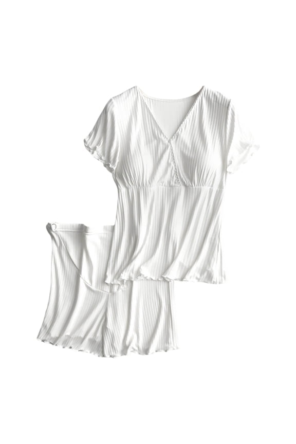 Appealing Pajamas Women Pajama Sets Soft Comfortable Nursing Sleepwear Maternity Pajama Set For Breastfeeding Moms Postpartum Loungewear With Built In Bra