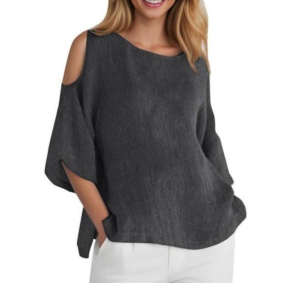 Lixiuxyad Baggy T Shirts Women's Casual Short Sleeve Round Neck Sleeve T Shirt Comfortable Blouse For Daily Wear Vacation Spring Summer Fall,Gray XXL