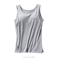 thumbnail image 1 of Lixiuxyad Basic Tank Top Women's Sports Bra Tank Top Seamless Built In Cup Yoga Camisole Comfortable Stretchy Workout Casual Wear,Gray, 1 of 5