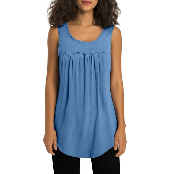 Lixiuxyad Basic Tank Top Women's Tank Tops For Comfortable Layering Versatile And Stylish Camisoles For Everyday Wear Breathable Fabric Ideal For All Day Comfort(Blue M)