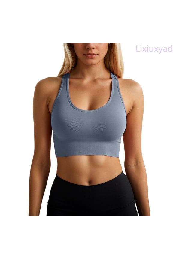 Sports Bras Women's Casual Back Camisole Tank Top For Home Comfort All Year Round Soft Stretchy Sleeveless Basic Undershirt,Gray