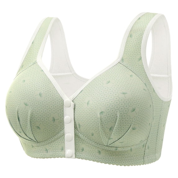 Lixiuxyad Bra to Make Look Smaller Women's Front Buckle Middle And Elderly Without Underwire Thin Underwear Wide Shoulder Strap Soft New Comfortable Vest Plus Size Bra