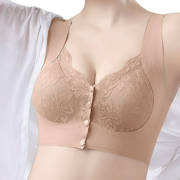 Lixiuxyad Bra Pack Women's Thin Seamless Vest Soft Support Large Chest Small Half Fixed Cup Breathable Bra