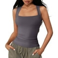 thumbnail image 1 of Lixiuxyad Built-in Bra Tank Tops Women's Tanks & For Everyday Wear Fitted Design And Style Perfect Pairing With Jeans Ideal For Summer Season(Gray L), 1 of 6