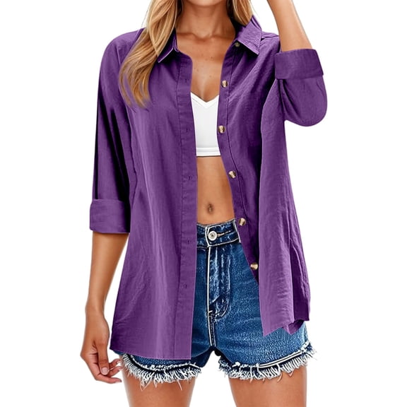 Lixiuxyad Button down Shirt Dress Long Sleeve for Women Trendy Women’s Casual Long Sleeve Cardigan Shirts For Everyday Wear For Spring Summer And Fall Ideal For Pairing With Jeans And Relaxed