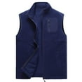 thumbnail image 1 of Lixiuxyad Casual Loose Men And Women Solid Casual Stand Up Collar Vest Sleeveless Jacket Blue, 1 of 6