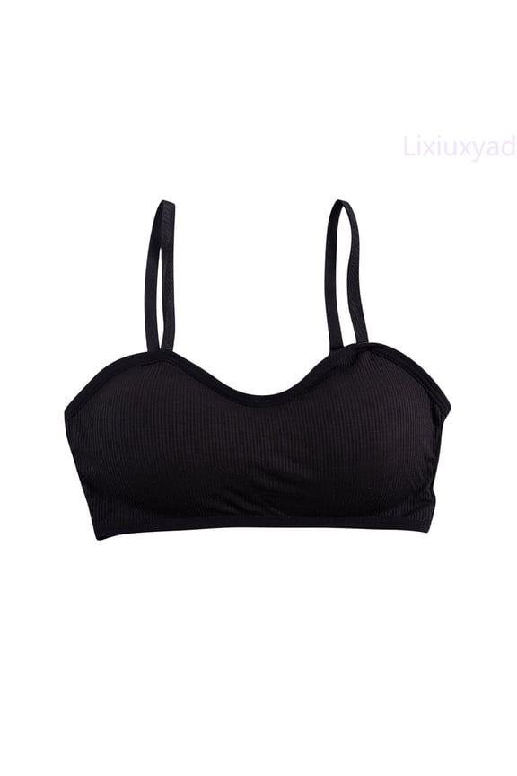 Casual Tank Tops Seamless Thread Beautiful Back Tube Top Cross Strap Base Underwear,Black