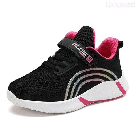 Lixiuxyad Children's Fashion Mesh Lace Up Sneakers Color Matching Casual Comfortable Running Shoes Walking Sneakers Sizes 11(Little Kid 4.5-5 Years)