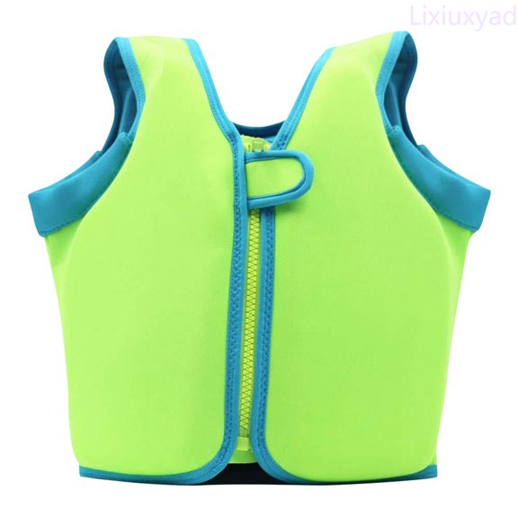 Lixiuxyad Children's Life Jackets Buoyancy Vests Swimming Gear Buoyancy Jackets Wading Swimming Seaside Life Saving Vests (9 12y),Two-Piece Swimwear Sizes 4-6 Years Green