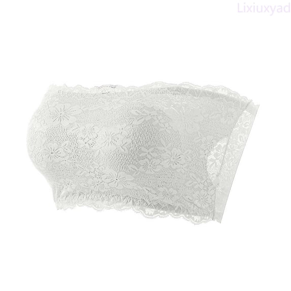 Lixiuxyad Comfortable And Transparent Shoulder Strap Cordless Backless Spongeless With Convertible Shoulder Straps,Bras for Women White XXL