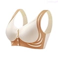 thumbnail image 1 of Lixiuxyad Comfortable Seamless Full Coverage Bra For Wireless Bras With Soft Support Regular And Plus Size,Bras for Women Beige L, 1 of 7