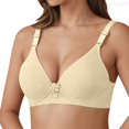 thumbnail image 1 of Lixiuxyad Comfortable V Neck Bra For With Cushioned Padding,Bras for Women Beige 36, 1 of 6