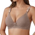 thumbnail image 1 of Lixiuxyad Comfortable V Neck Bra For With Cushioned Padding,Bras for Women Gray 40, 1 of 6