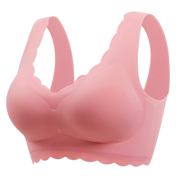 Lixiuxyad Compression Bra Women's Comfortable And Transparent Shoulder Strap Cordless Backless Spongeless With Convertible Shoulder Straps