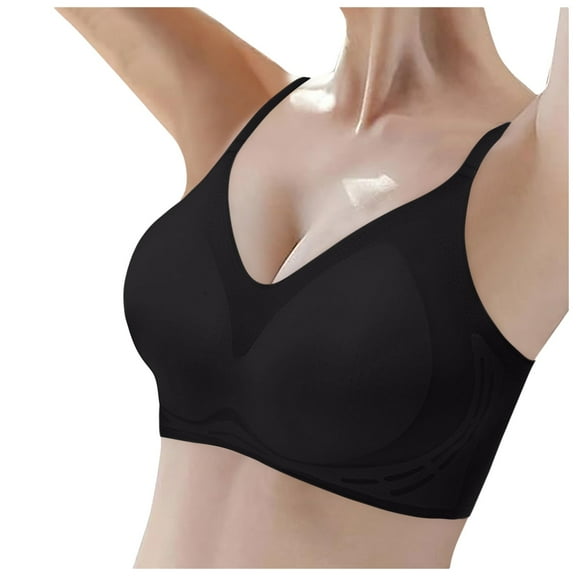 Lixiuxyad Compression Sports Bra plus Size Women's Cool Jelly Seamless Ice Silk Thin Soft Support Breathable Comfortable Back Push Up Bra