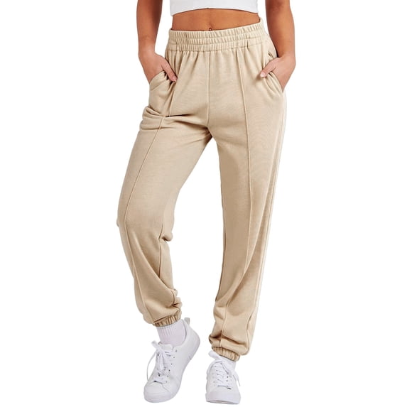 Lixiuxyad Cotton Linen Summer Pants Womens Daily Home Outdoor Elastic Waist Side Pockets Trousers Casual Workout Pants Yellow