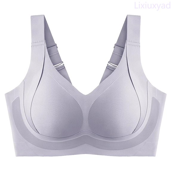 Lixiuxyad Everyday Bras Seamless Full Coverage Bra For Supportive Comfort Underwire Lift Side Smoothing,Gray