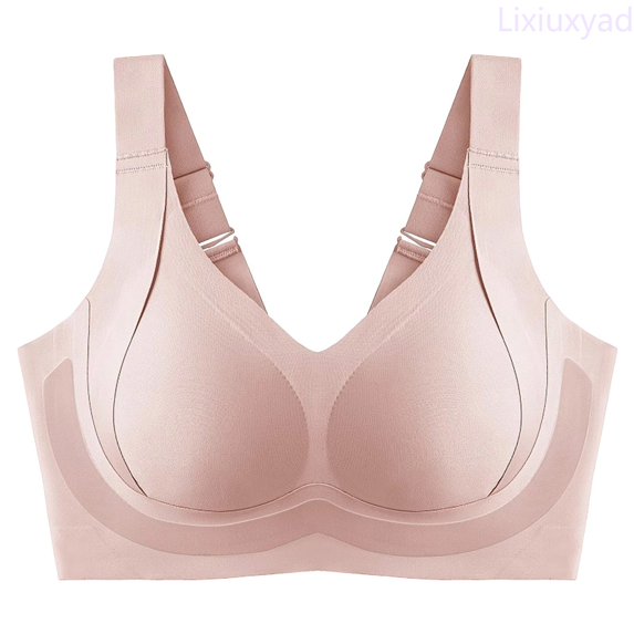 Lixiuxyad Everyday Bras Seamless Full Coverage Bra For Supportive Comfort Underwire Lift Side Smoothing,Pink