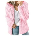 thumbnail image 1 of Lixiuxyad Fuzzy Jacket Womens Trendy Warm Zipper Jackets with Pockets Casual Soft Winter Coats Pink, 1 of 6