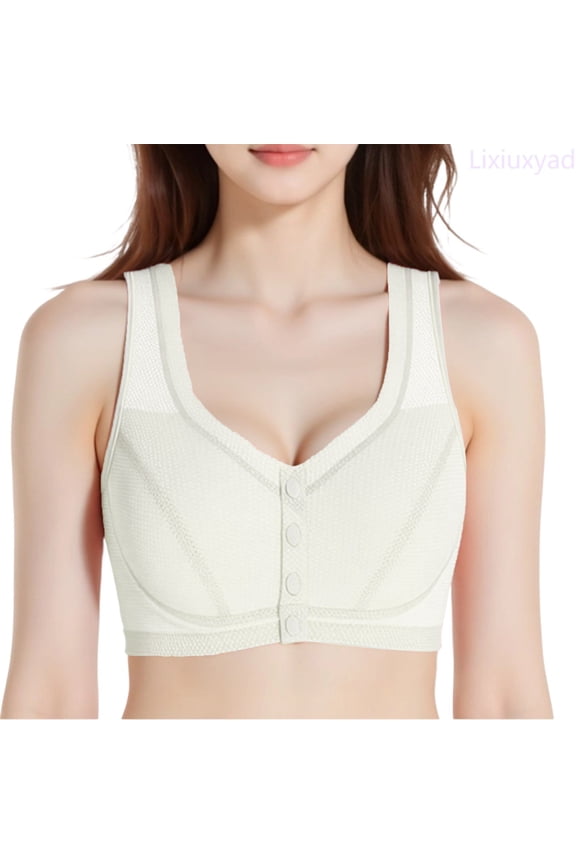 Front Closure Bras For Wireless Plus Size Full Coverage Seamless Comfort Bras With Lightly Lined Underwire Support And Wide Straps,Bras for Women Green L