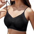 thumbnail image 1 of Lixiuxyad Front Closure Floral Lace Bra Comfortable Support Underwire T Shirt Bralette Soft Wireless Everyday Wear,Bras for Women Black 32, 1 of 5