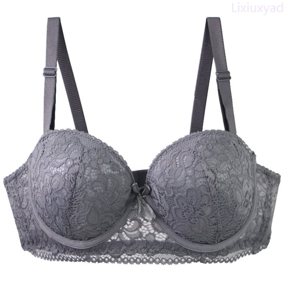 Lixiuxyad Full Bust Underwire Bra For Plus Size Support Comfortable Lift Everyday Wear T Shirt Bra With Side Wide Bands,Bras for Women Silver 85B
