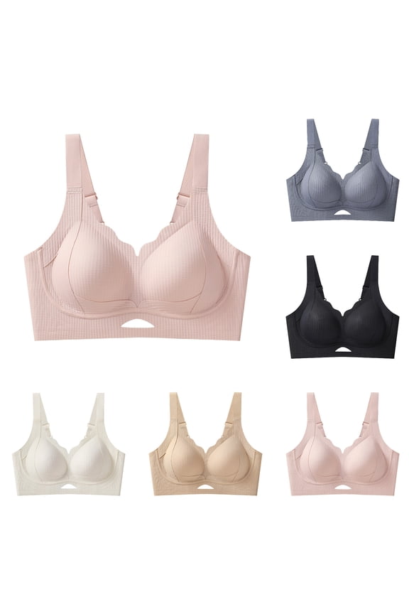 Full Coverage Bra Seamless Underwire Comfortable Full Cup Bra Hot Off The Shelf Bra,Blue