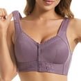 thumbnail image 1 of Lixiuxyad Full Coverage Bras Women's Front Side Buckle Lace Edge Without Steel Ring Movement Seamless Gathering Adjustment Yoga Sleep Large Bra, 1 of 6