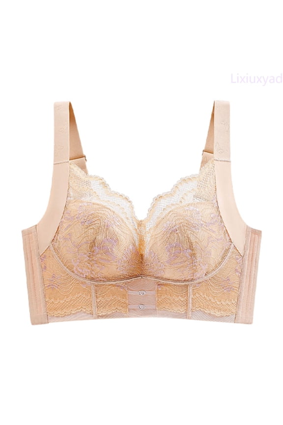 Full Coverage Underwire Bra For Seamless With Wide Side Support And Comfortable Lift Everyday Wear,Bras for Women Beige 75A