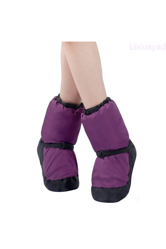 Girls Ballet Sneakers Warm Lined Boots Soft Sole Dance Shoes For Practice Winter Lined Non Indoor Outdoor Casual Wear Sports Sneakers Sizes XS(Big Kid 9-10 Years)