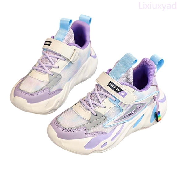 Lixiuxyad Girls Sneakers For Kids Casual Comfortable Lightweight Breathable Running Shoes Fashionable Non Slip Everyday Wear Toddler Athletic Footwear Sports Sneakers Sizes 2(Big Kid 35)