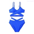 thumbnail image 1 of Lixiuxyad Girls Swimsuits Bikini Set Two Piece Swimsuit Bathing Suit Girls' Swimwear,Swimwear Sets Sizes 8-9 Years Blue, 1 of 4