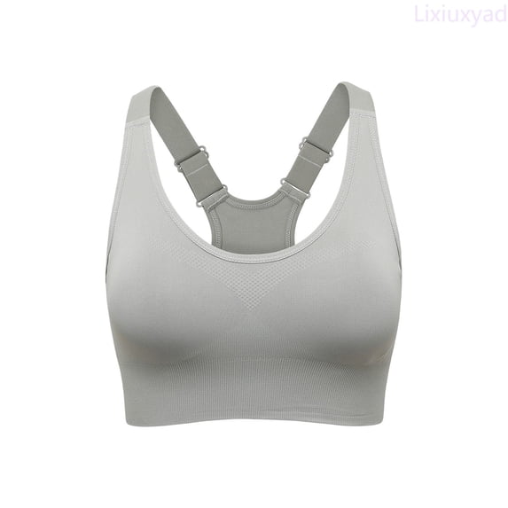 Lixiuxyad High Plus Size Sports Bra For Women Front Adjustable Straps Wirefree Support Workout Yoga Running Athletic Top,Bras for Women Green XL