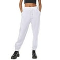 thumbnail image 1 of Lixiuxyad High Waist Stretchy Pants Women's Casual Pants Loose Fit Mid Rise Elastic Waist Comfortable Pants For Everyday Wear Home Outdoor Activities Fall Winter White, 1 of 5