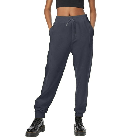 Lixiuxyad High Waist Stretchy Pants Women's Casual Pants Loose Fit Mid Rise Elastic Waist Comfortable Pants For Everyday Wear Home Outdoor Activities Fall Winter Gray