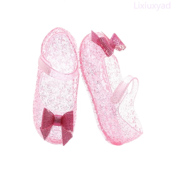 Lixiuxyad Jelly Shoes For Girls Birthday Sandals For Girls Toddler Glitter Sandals Dress Sandals Flat Sandals Sizes 10(Little Kid 4-4.5 Years)
