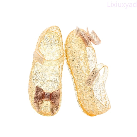 Lixiuxyad Jelly Shoes For Girls Birthday Sandals For Girls Toddler Glitter Sandals Dress Sandals Flat Sandals Sizes 8.5(Little Kid 2.5-3 Years)