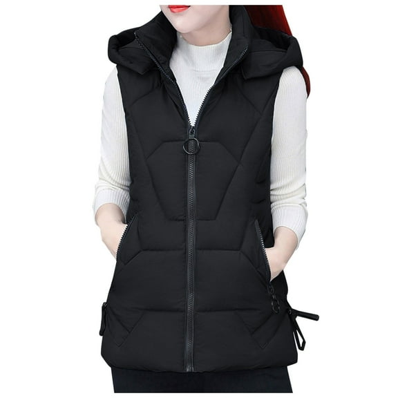 Lixiuxyad Lightweight Jacket Women's Classic Vest Black