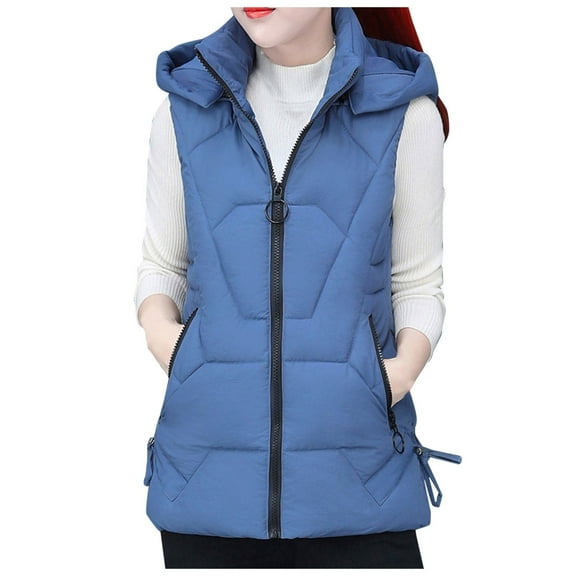 Lixiuxyad Lightweight Jacket Women's Classic Vest Blue