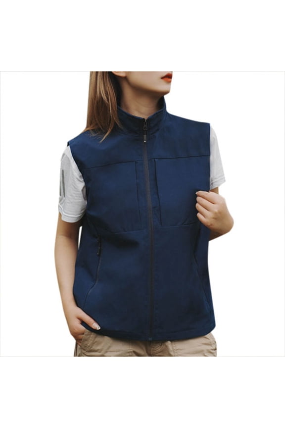 Lightweight Jacket Women's Outdoor Vest For Spring And Autumn Lightweight Windproof And Stylish Blue