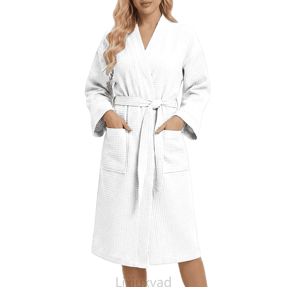 Lixiuxyad Lightweight Kimono Robe For Long Sleeve Loungewear Soft Bathrobe Elegant Home Wear Cozy Sleepwear Womens Lounge Sets XXXL