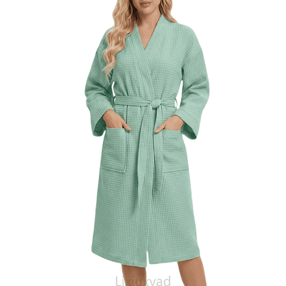 Lixiuxyad Lightweight Kimono Robe For Long Sleeve Loungewear Soft Bathrobe Elegant Home Wear Cozy Sleepwear Womens Lounge Sets XXXL