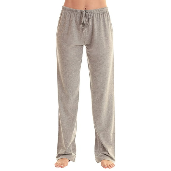 Lixiuxyad Long Straight Pants Women Casual Solid Color Trousers Casual Pants Home Pants Gray