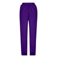 thumbnail image 1 of Lixiuxyad Long Straight Pants Women's Casual Jogger Pants Comfortable Sweatpants With Pockets Soft Stretchy Tapered Leg Workout Yoga Athletic Home Wear Purple, 1 of 3