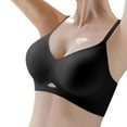 thumbnail image 1 of Lixiuxyad No Wire Push up Bra Women's Thin Seamless Vest Soft Support Large Chest Small Half Fixed Cup Breathable Bra, 1 of 3