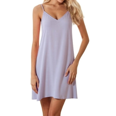 Lixiuxyad Organic Night Shirt Women Women's Dress Chest Padded Nightgown Summer Thin V Neck Nightgown