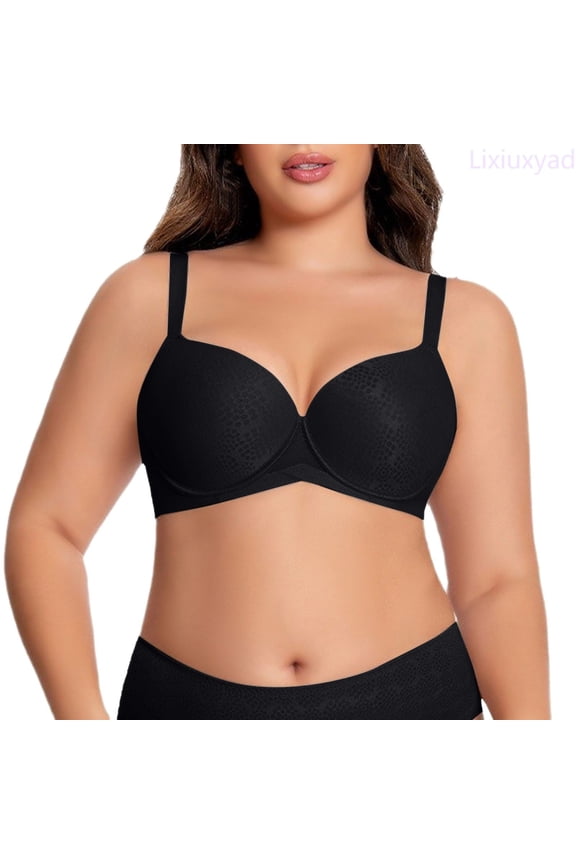Plus Size Bikini Set For Women Full Coverage Support Bra Comfortable Breathable Swimwear High Support Bikini Top And Bottom,Bras for Women Black E