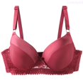 thumbnail image 1 of Lixiuxyad Plus Size Underwire Bra Seamless Full Coverage Lace Trim Comfortable Everyday Wear Smooth T Shirt Bra Support For,Bras for Women Red 75A, 1 of 5