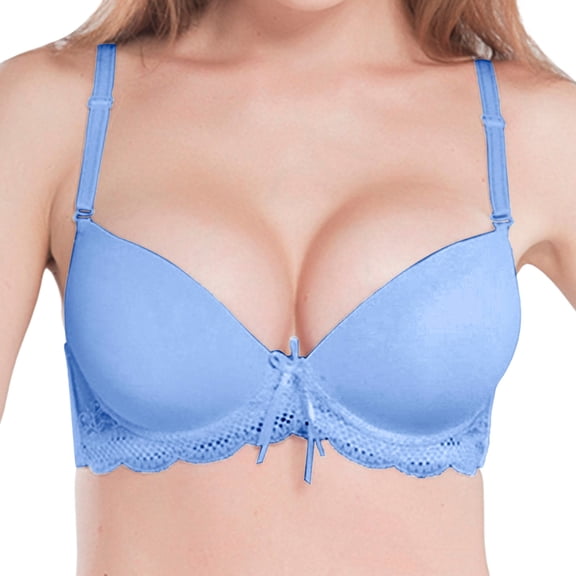 Lixiuxyad Push up Bras Women Lace Shaping Cup Adjustable Shoulder Strap Large Size Underwire Bra
